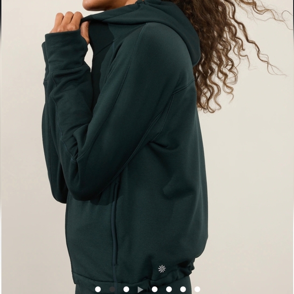 NEW Athleta Altitude Fleece Lined Jacket Hoodie Black